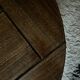 round coffee table in solid elm wood, Maison Regain 1980