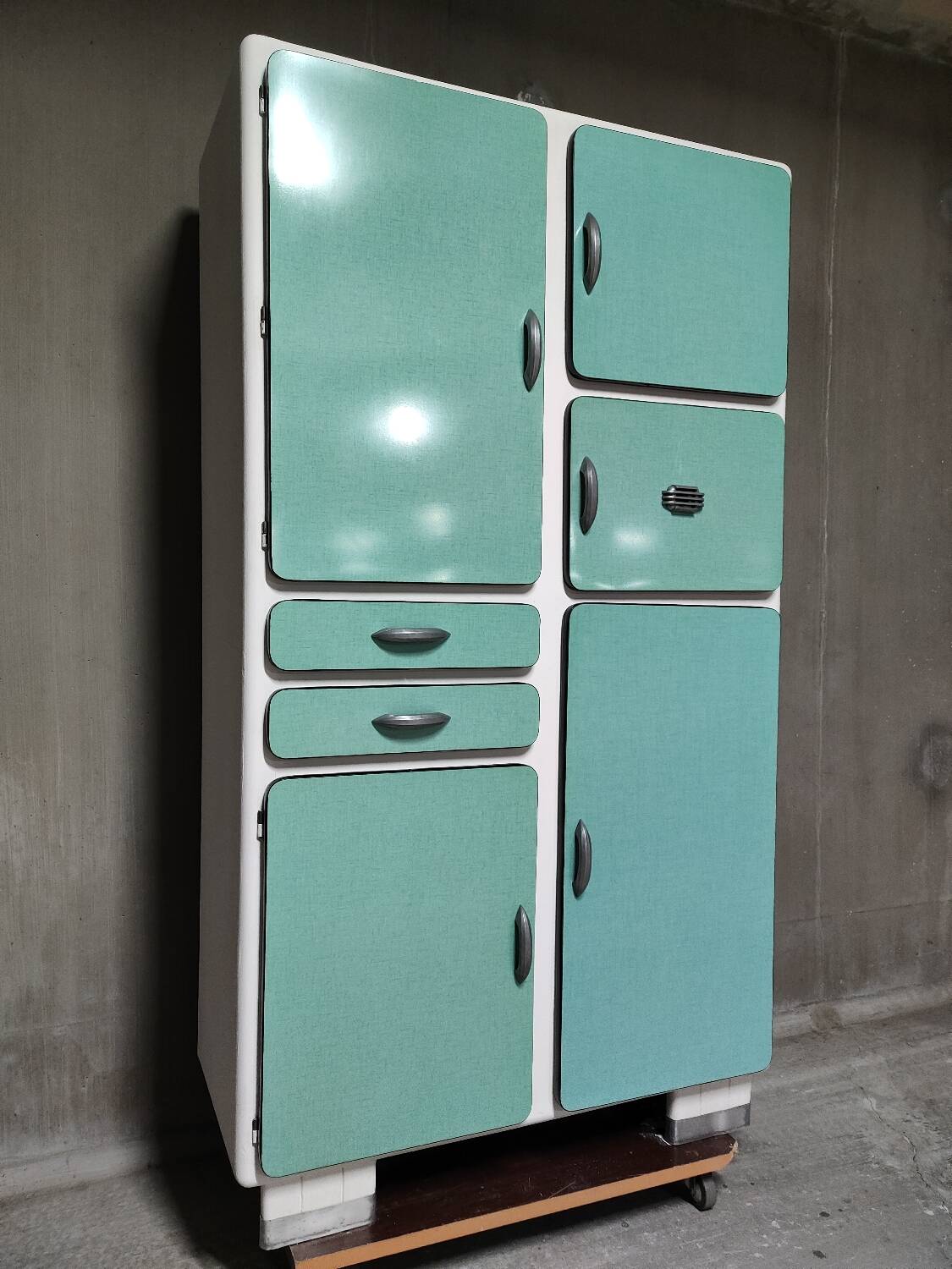 Green Formica cupboard or sideboard - 1960s