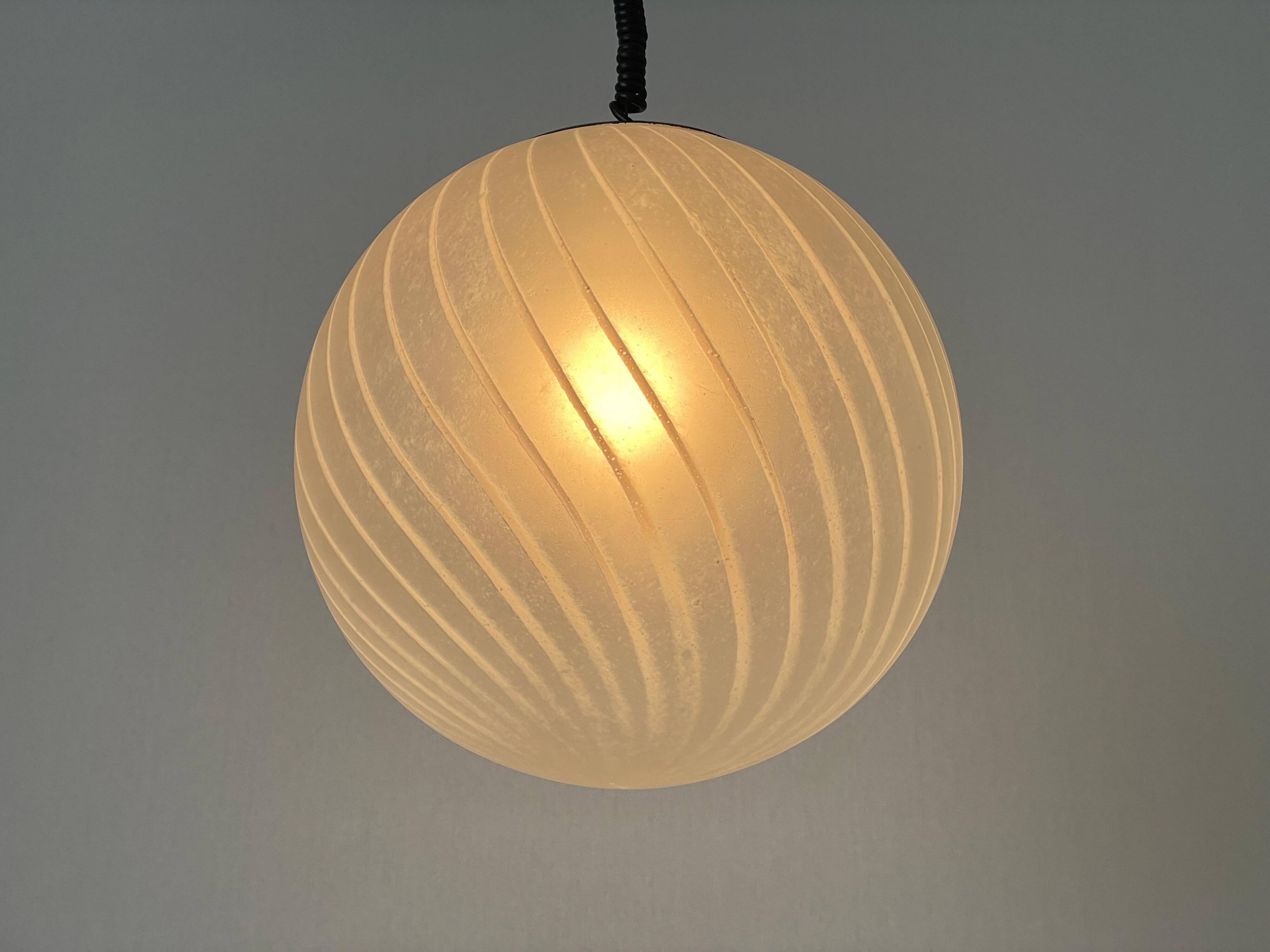 Italian suspended glass lamp Ball and Ball, 1960s, Italy