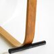Original Space Age 1960s plywood table lamp with plastic shade by Temde