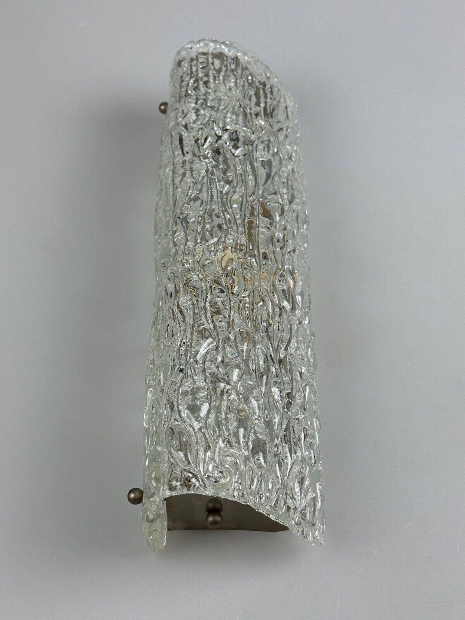 Lampe murale des années 60 et 70, éclairage de miroir, Allemagne, verre glacé, Space Age Design