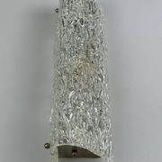 Lampe murale des années 60 et 70, éclairage de miroir, Allemagne, verre glacé, Space Age Design