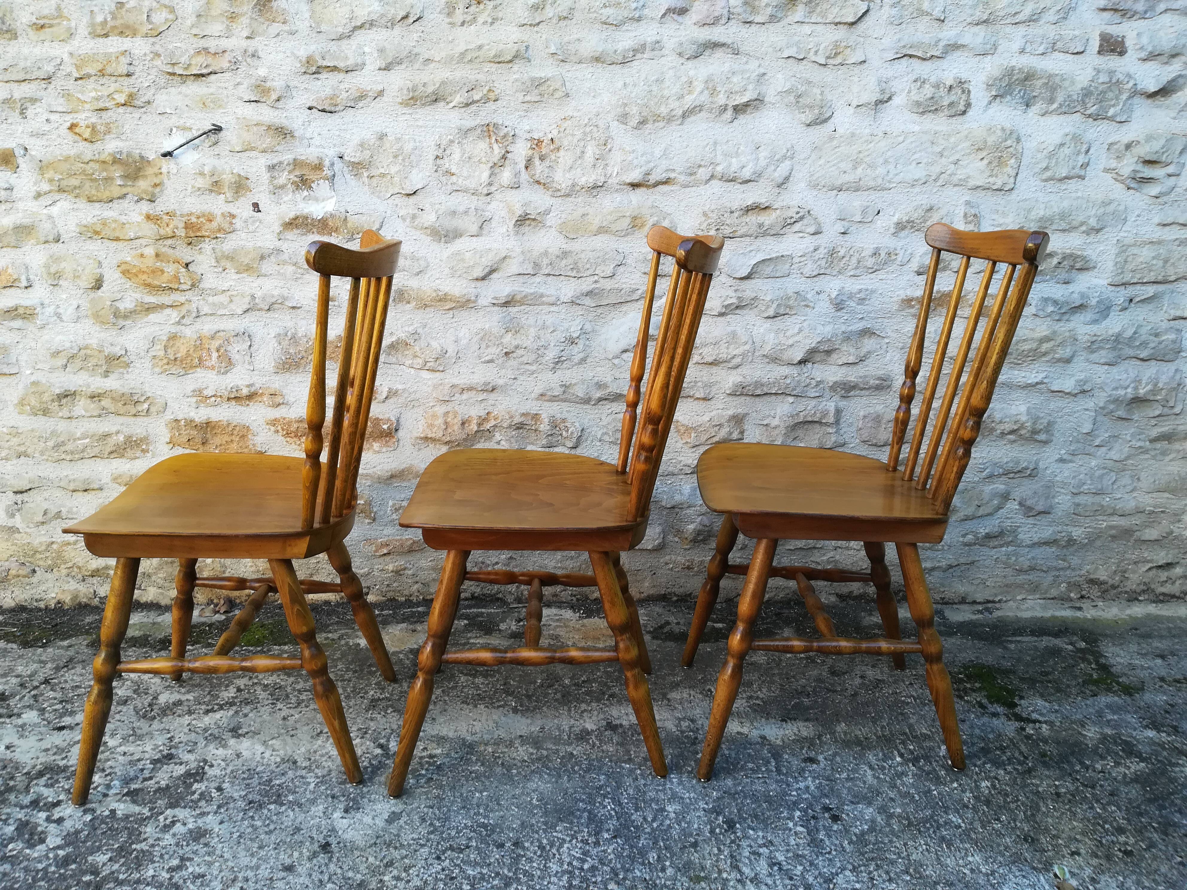 Mismatched bistro chairs