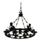 Wrought Iron Chandelier, 12 Lights, Gothic Style, French Work, circa 1