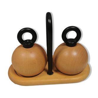 Pepper and salt mills designed by C. Jörgensen and R. Nissen for Bodum Denm