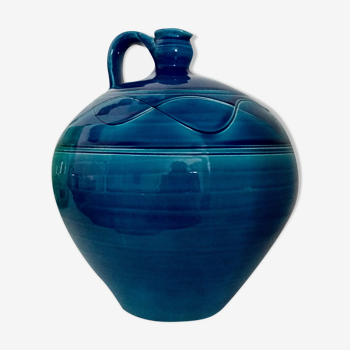 Enamelled jug artisanal pottery
