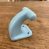 Vintage blue porcelain hook