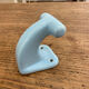 Vintage blue porcelain hook