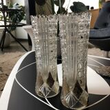 Crystal vase decorated with gilding