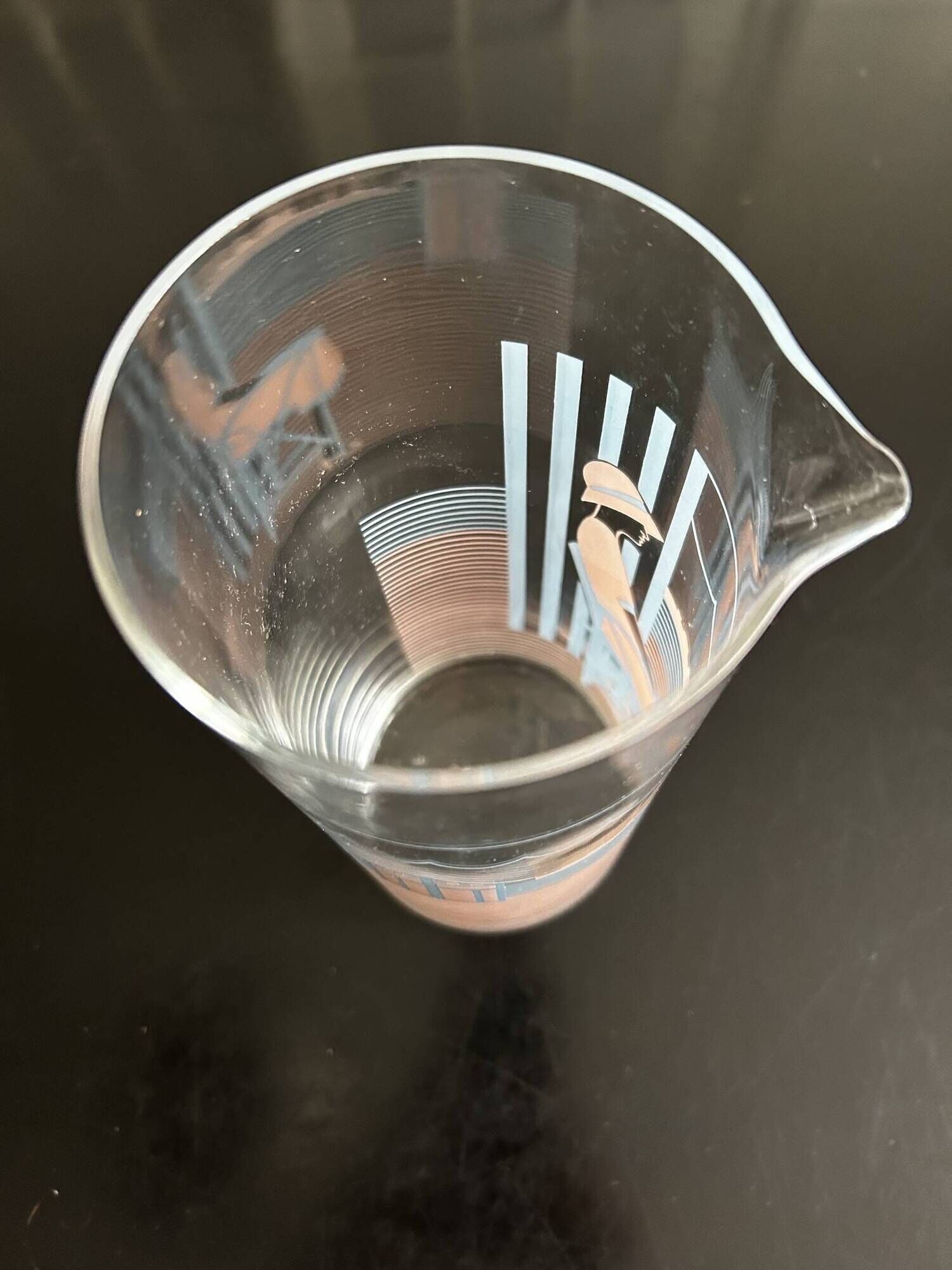 1980s glass pitcher