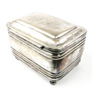 Sucrier, néoclassicisme, laiton argenté, Fraget, Pologne, 19e siècle
