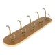 Vintage Rockabilly Coat Rack, 1950s Design, Wood Veneer, Gold