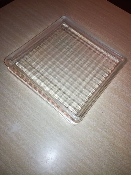 Glass block ashtray 70