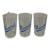 Set de 3 petits verres Ricard vintage