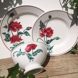 Set of 5 flat plates "Luxeuil" Hbcm