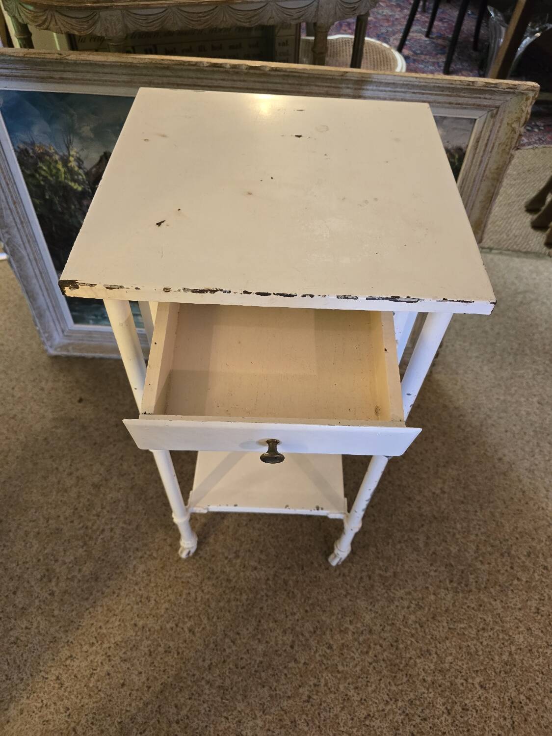 Metal bedside table
