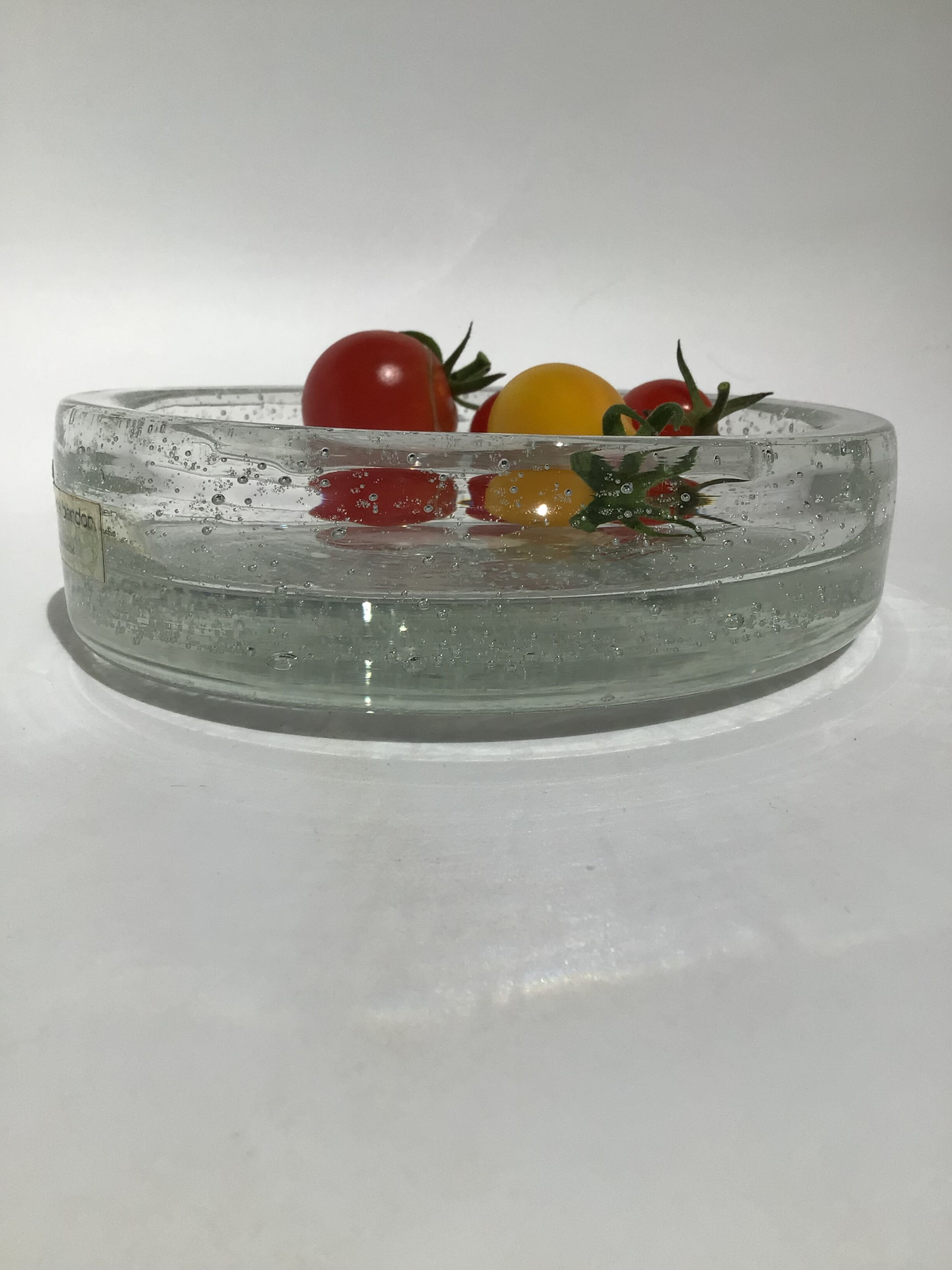 Vacuum pocket blown glass bubbled glassware Bendor