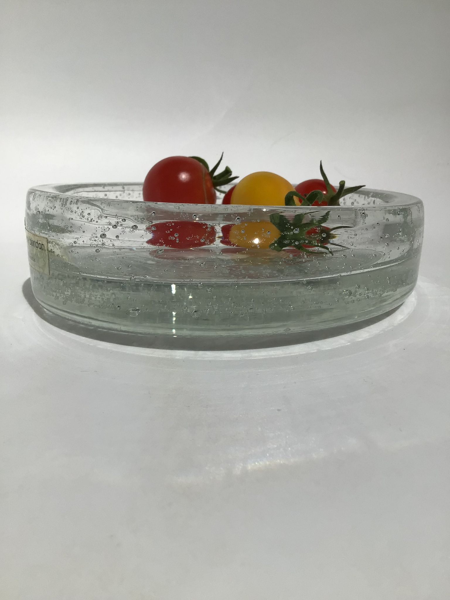Vacuum pocket blown glass bubbled glassware Bendor