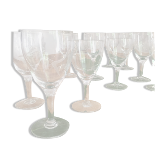 Set of 16 antique glasses