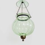 Glass bell lantern with its smoker. 19th century