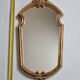 Antique gilded mirror in Louis XVI style with shell decoration 42 x 21 cm