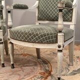 Pair of armchairs in lacquered wood from the directoire period circa 1795