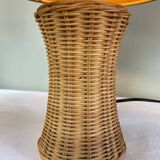 Pair of wicker lamps
