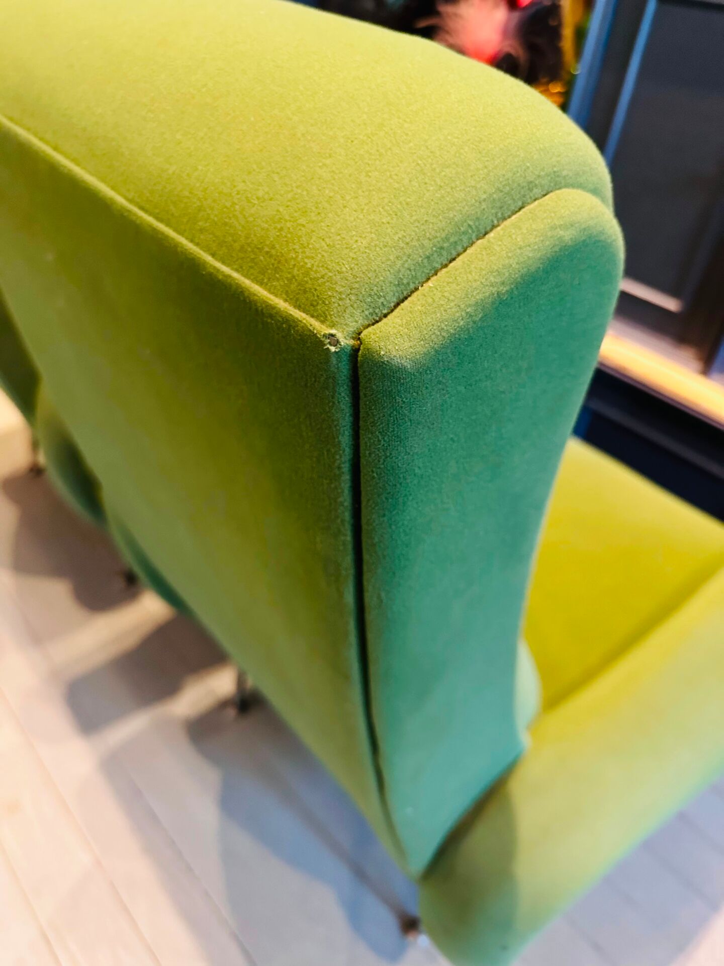 Pair of vintage mid-century organic design armchairs.