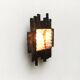 Vintage Italian brutalist wall light in wrought iron by Albano Poli for Poliarte, set of 2.