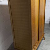 Armoire penderie 1950 pieds compas portes coulissantes plateau neuf