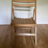 Chaise pliante en hêtre année 60