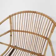 Rohe Noordwolde rattan and metal lounge chair, The Netherlands 1950's