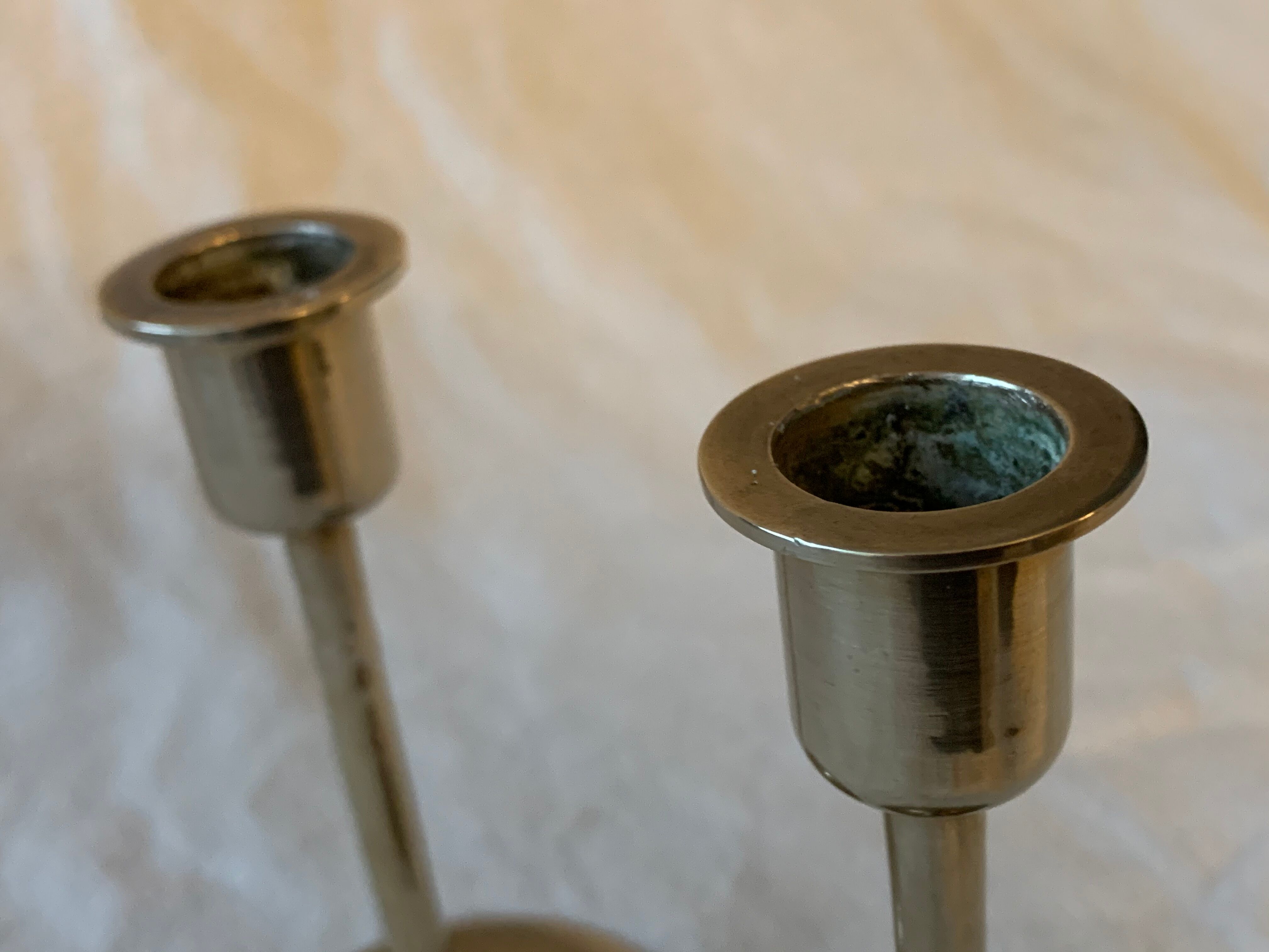 Pair of brass candlesticks