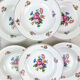 6 hollow plates iron earth salins model "anny" floral pattern