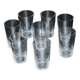 8 Baccarat goblet glasses in cut crystal.