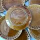 Dessert service Sarreguemines in slurry flat cake and 12 dessert plates 60s