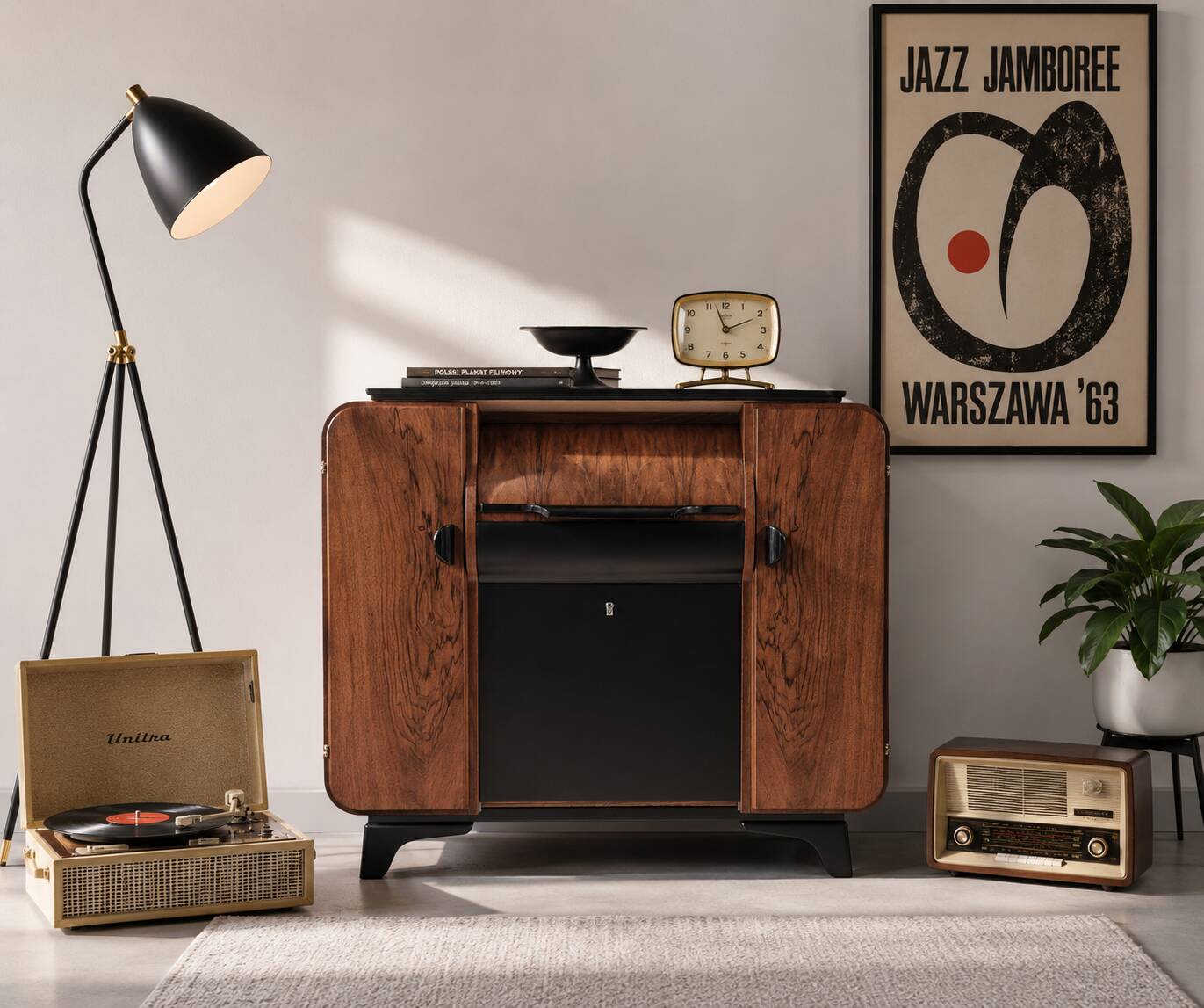 Art Deco Bar Cabinet  by Jindrich Halabala for Up Závody, 1940s.