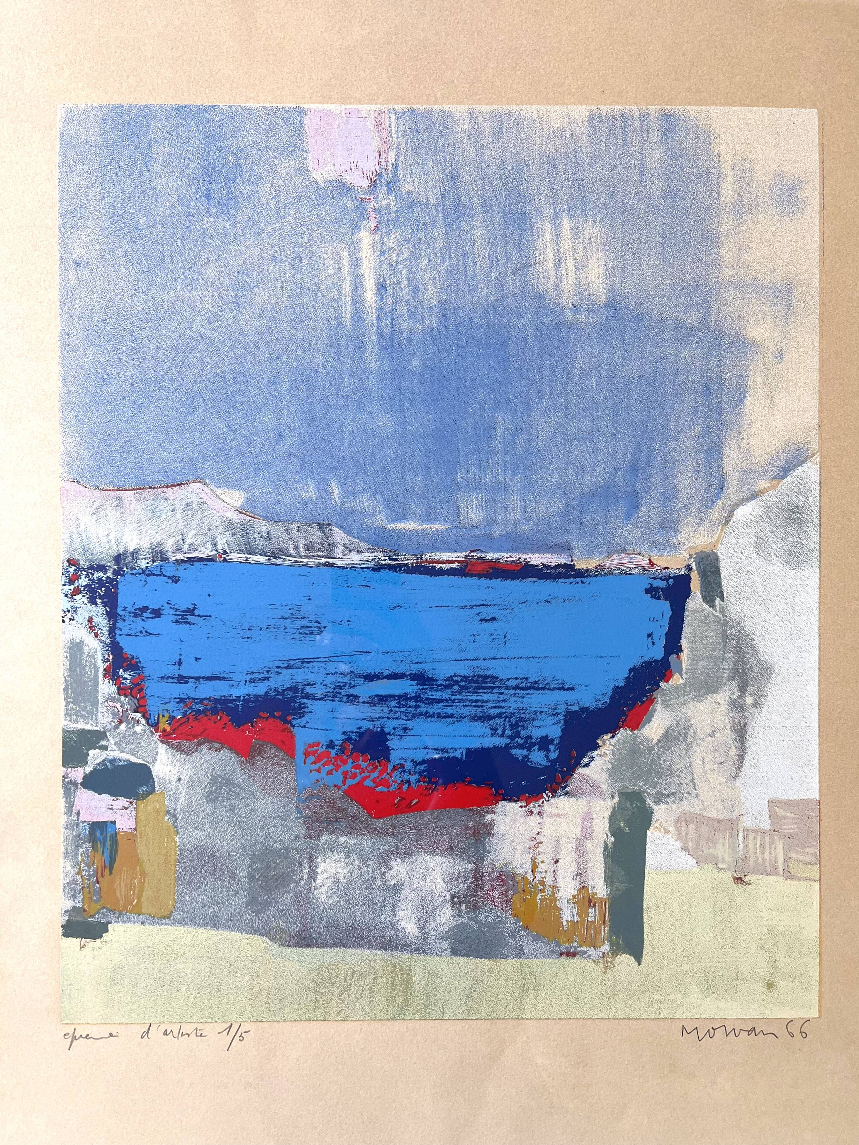 Mowan 1966 - Signed artist's proof - Abstract lithograph
