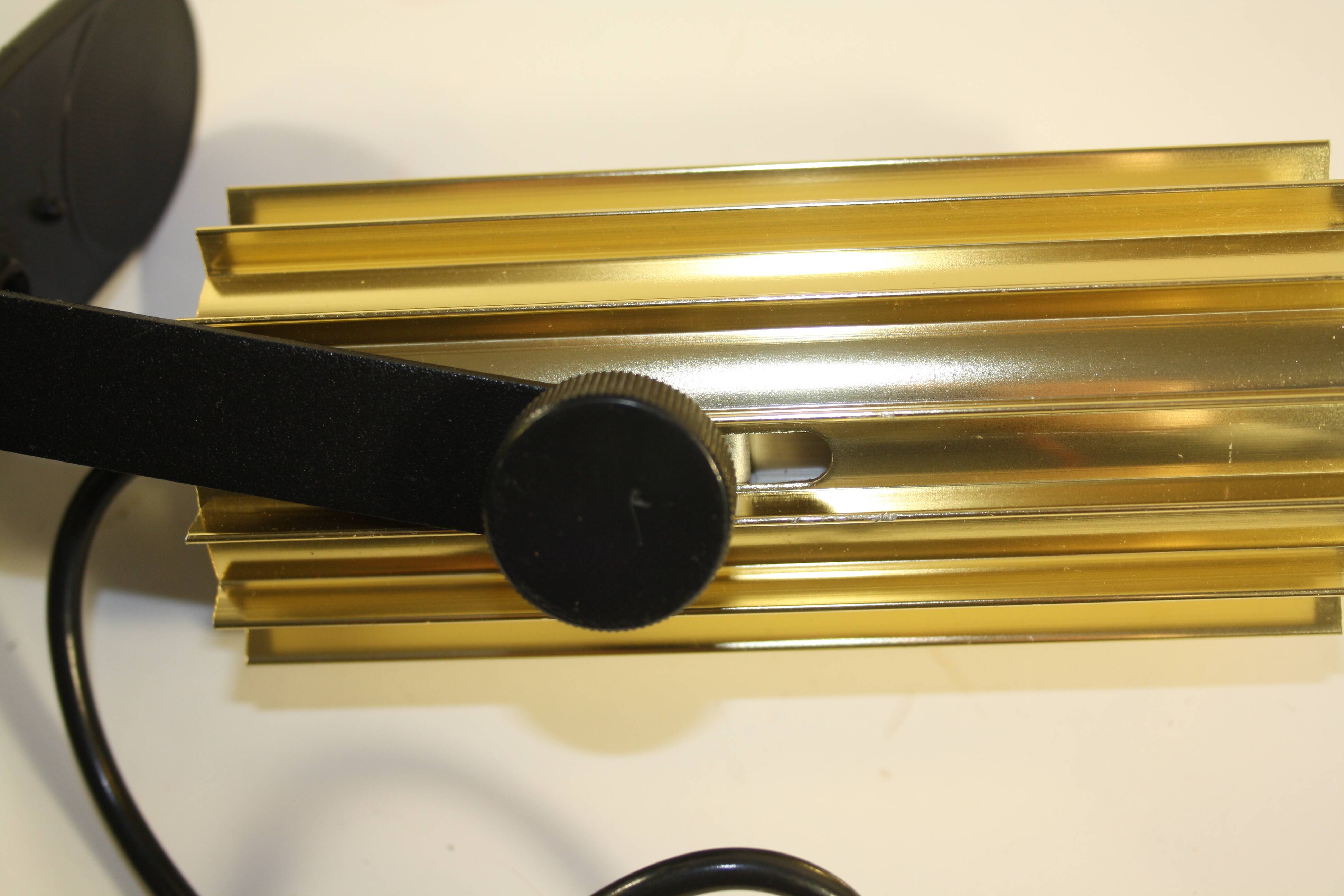 Golden lamp with vintage clamp