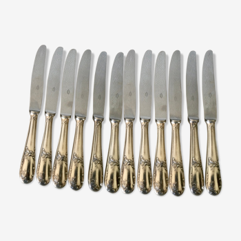 Cheese knives or silver metal dessert