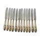 Cheese knives or silver metal dessert