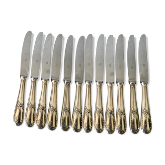 Cheese knives or silver metal dessert