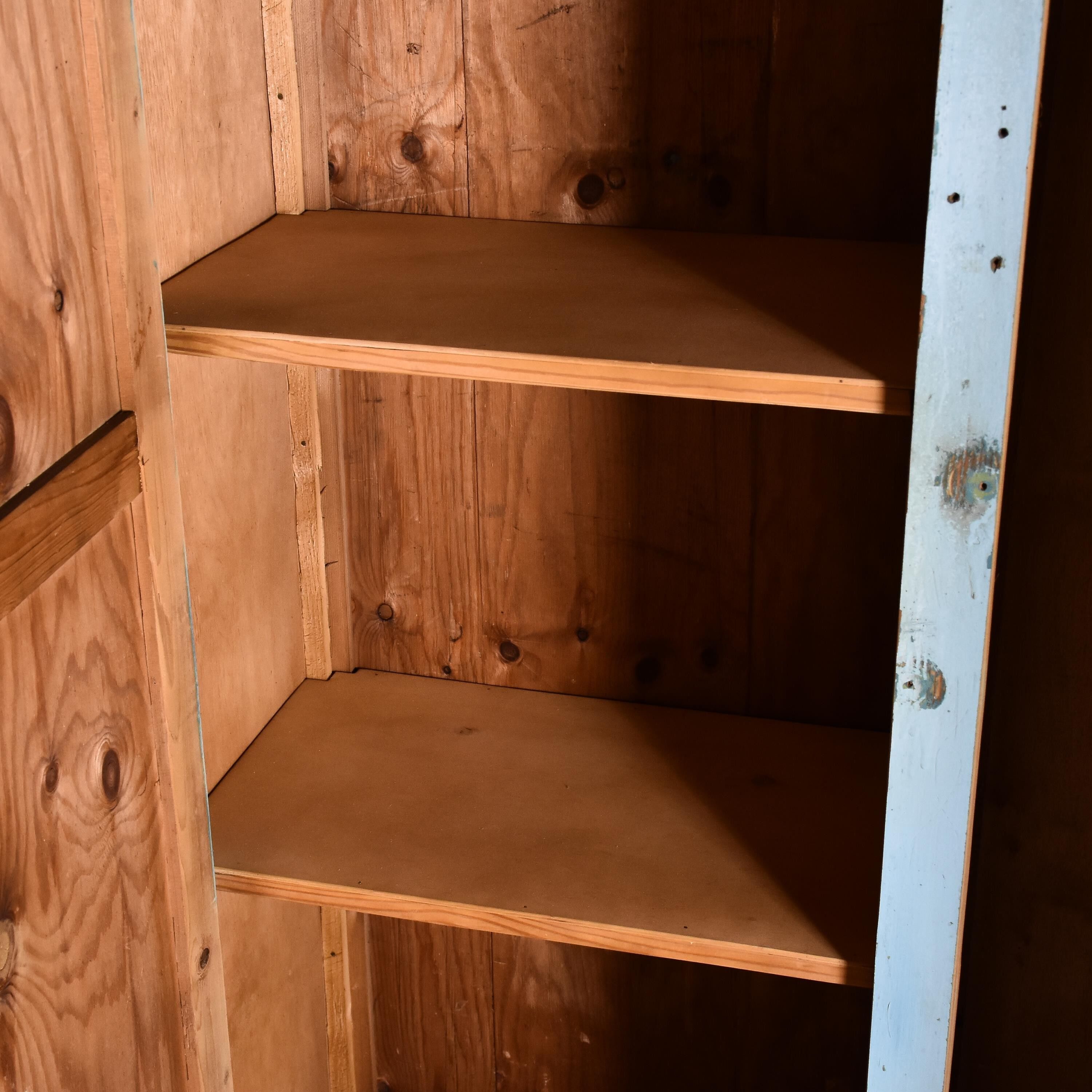 Industrial vintage wooden locker 3 doors