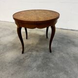 Marquetry wooden side table