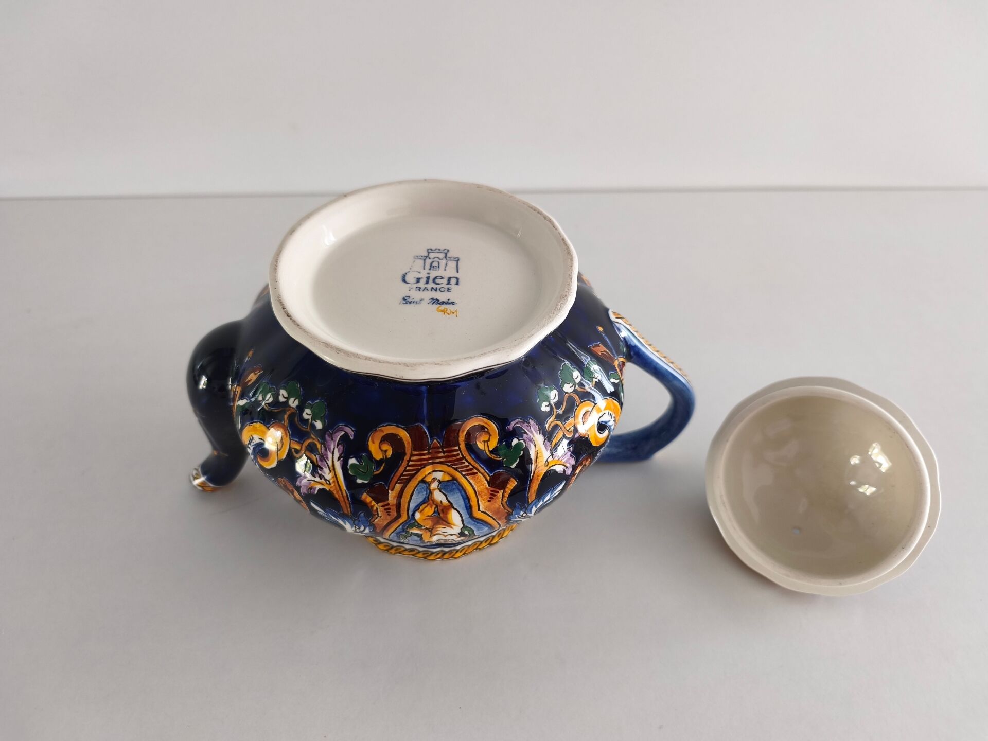 Tea / coffee tête-à-tête service Gien earthenware - Renaissance