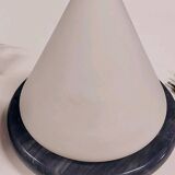 Murano glass and marble cone lamp, vintage design from the 1970s/80s