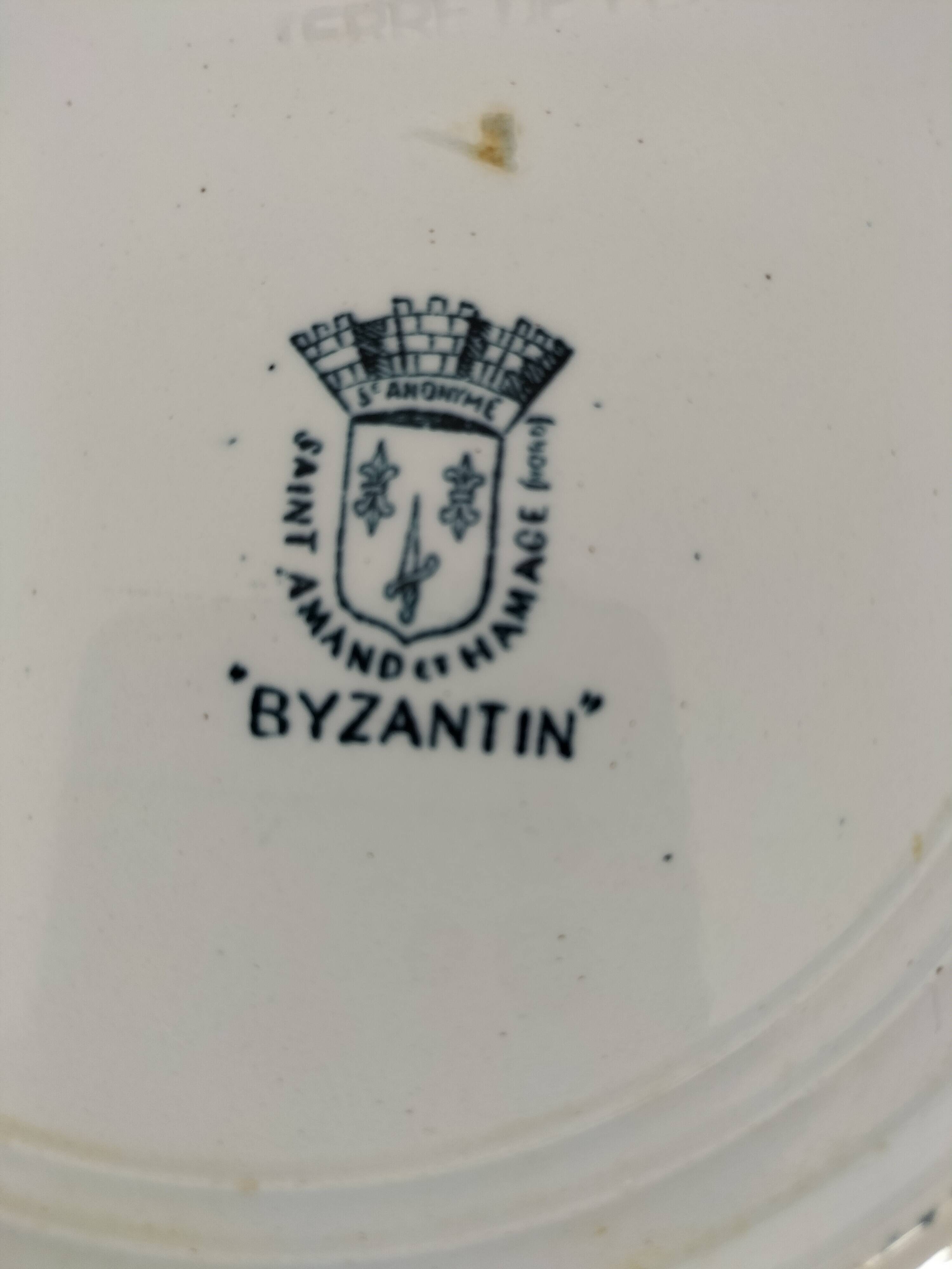 6 Saint-Amand Hamage ironstone plates – Byzantine decor