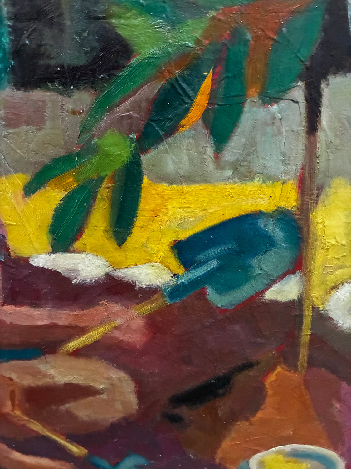 Painting of a child playing in summer, 20th century