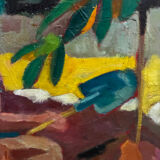 Painting of a child playing in summer, 20th century