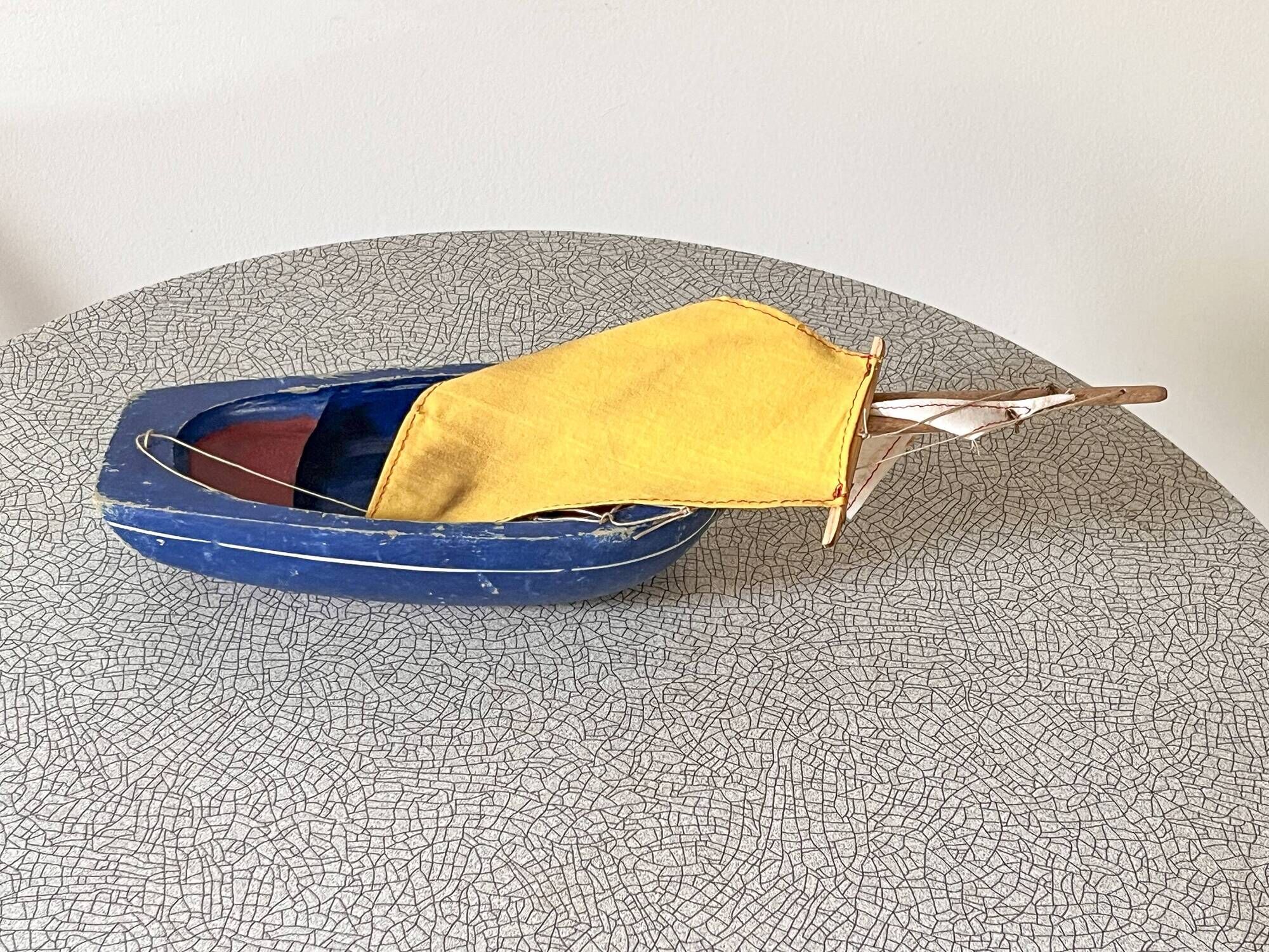 Basin sailing boat from the French brand Tirot, vintage toy.
